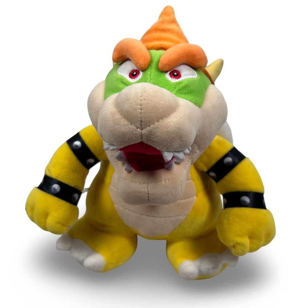 Sanei Super Mario Bowser Plush King Koopa 10 Inch Stuffed Toy‎ SE601-174 Yellow